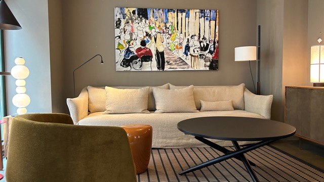 showroom sert mit sofa bild tisch und sessel nd licht